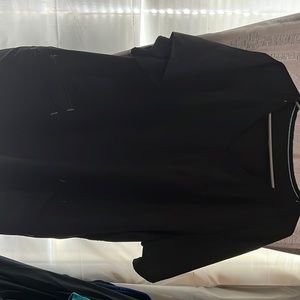 Black Scrub Top with light blue stitches